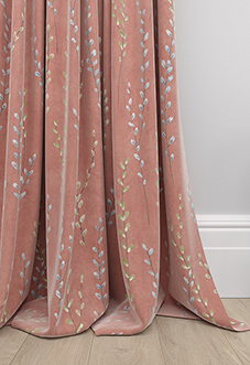 Willow Field, French Coral - Made to Measure Curtains